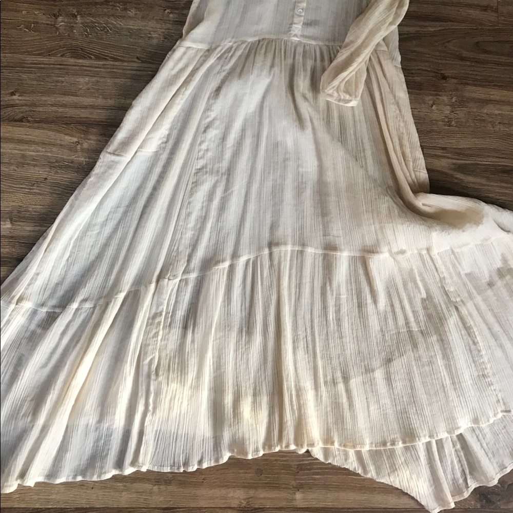 Long sleeve gauze flowy dress - Picture 4 of 4